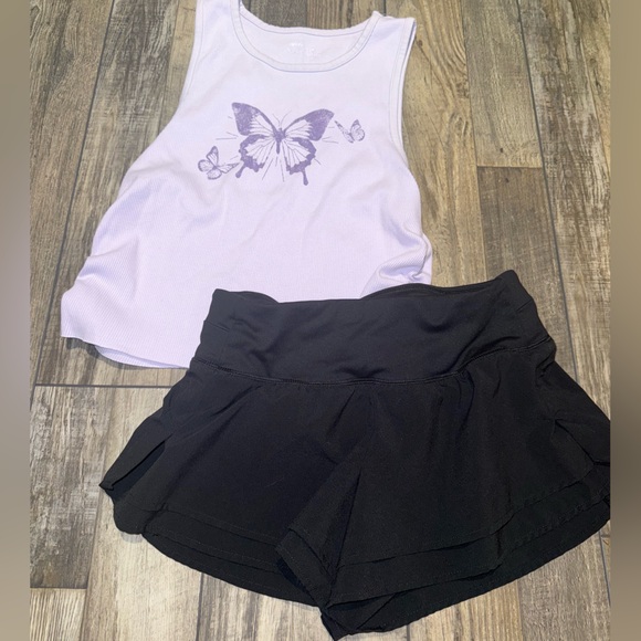 Aerie top XL and Callie Shorts XS Pre-owned - Picture 1 of 4